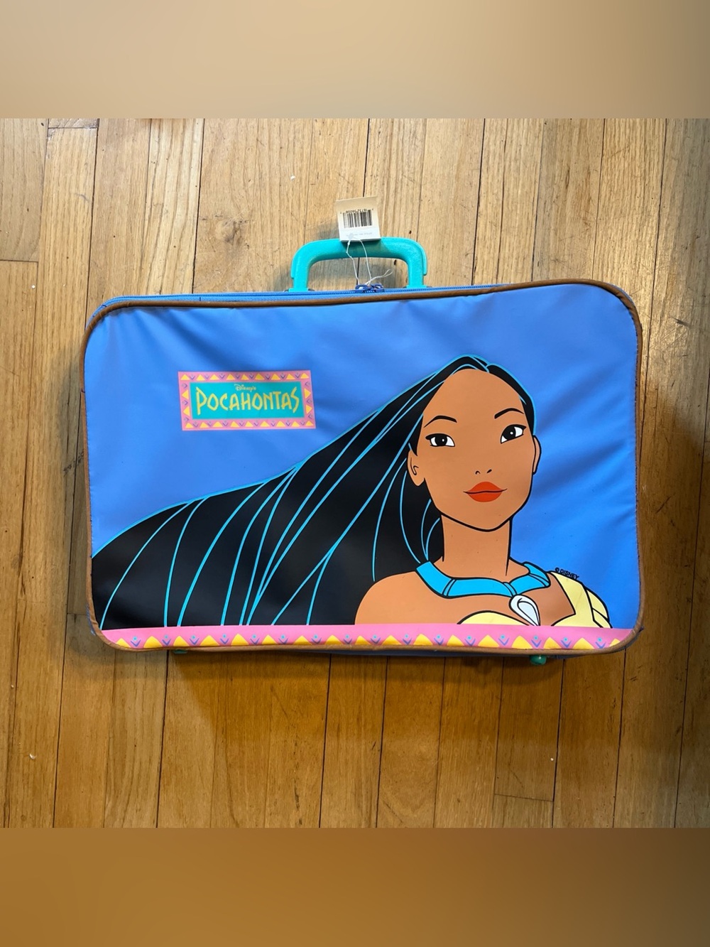 Vintage 90s NEW youth Pocahontas Luggage -19x12x4”